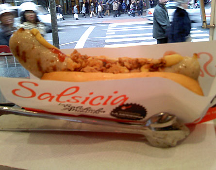 Salsicia plato estrella perrito hotdog