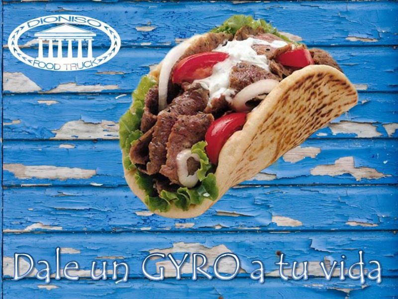 Gyro de cordero, street food