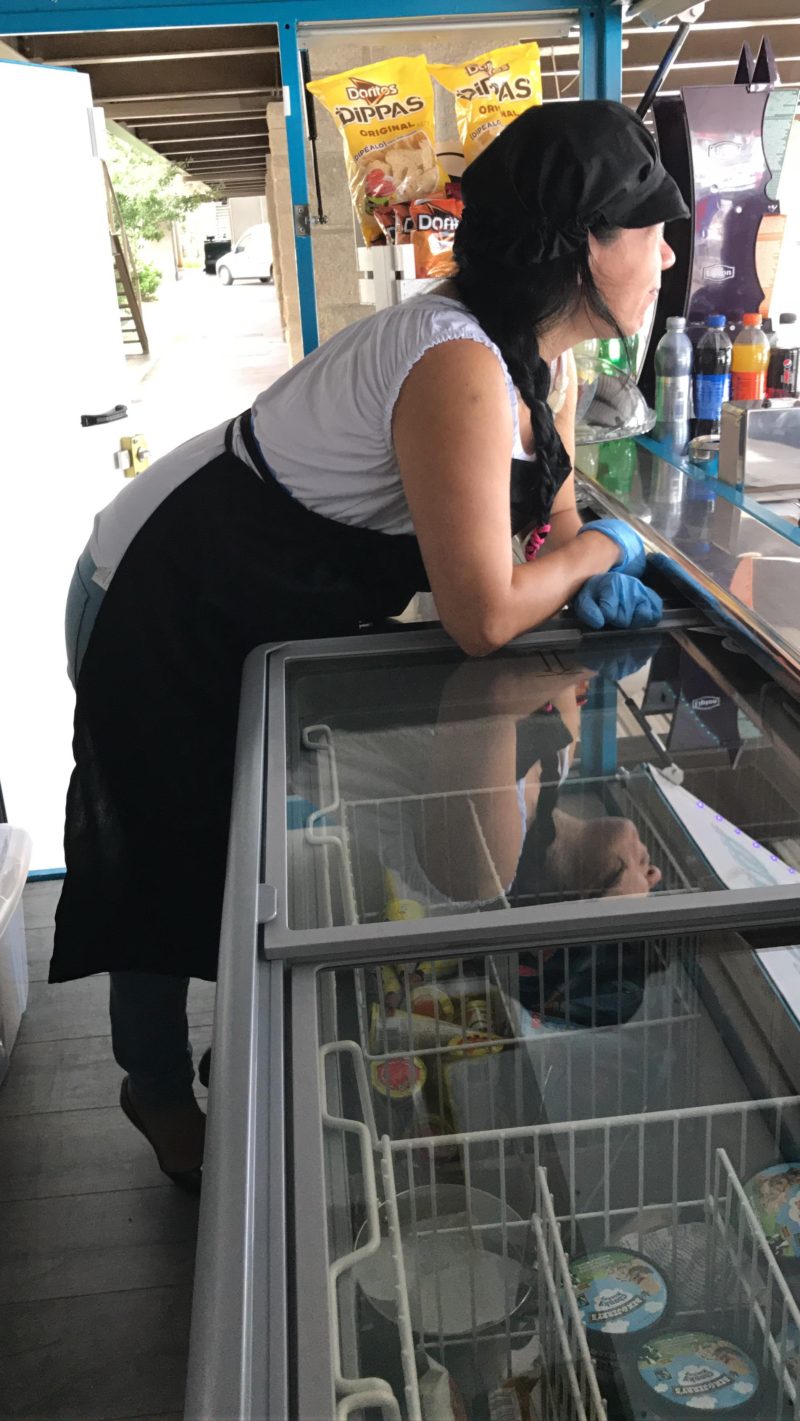 Trabajadora footruck