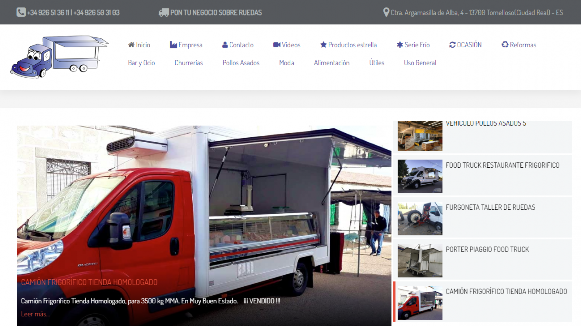 Vehículos Tienda, fabricante food trucks