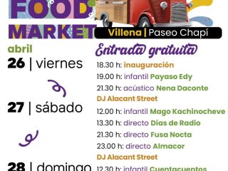 Street food market Villena. food trucks