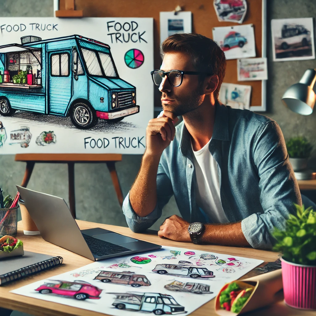 Emprendedor pensando Cómo montar un food truck