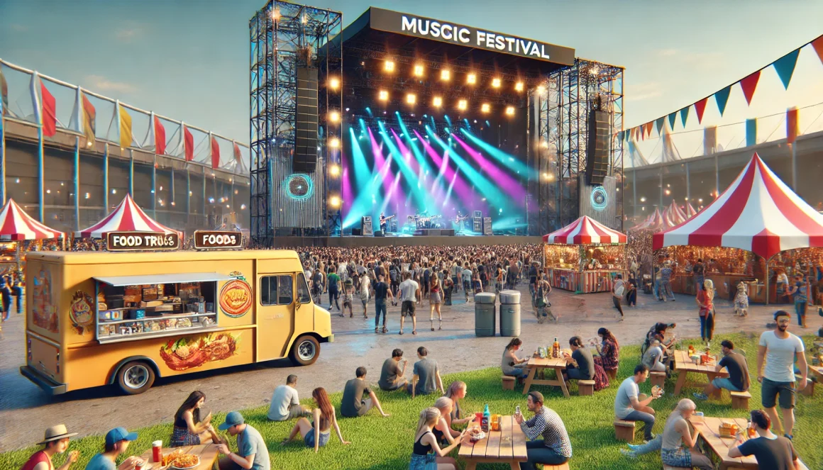 food truck dando servicio en festival de música