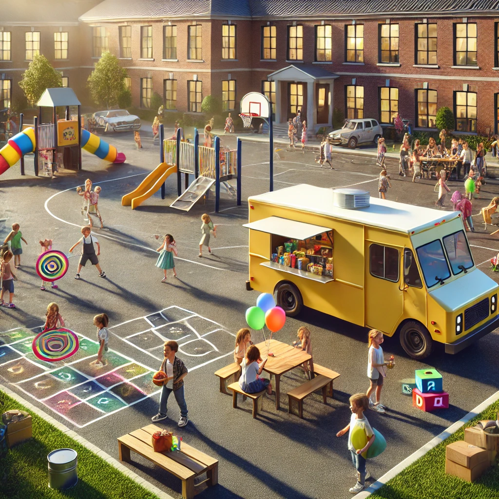 food truck en fiesta de colegio