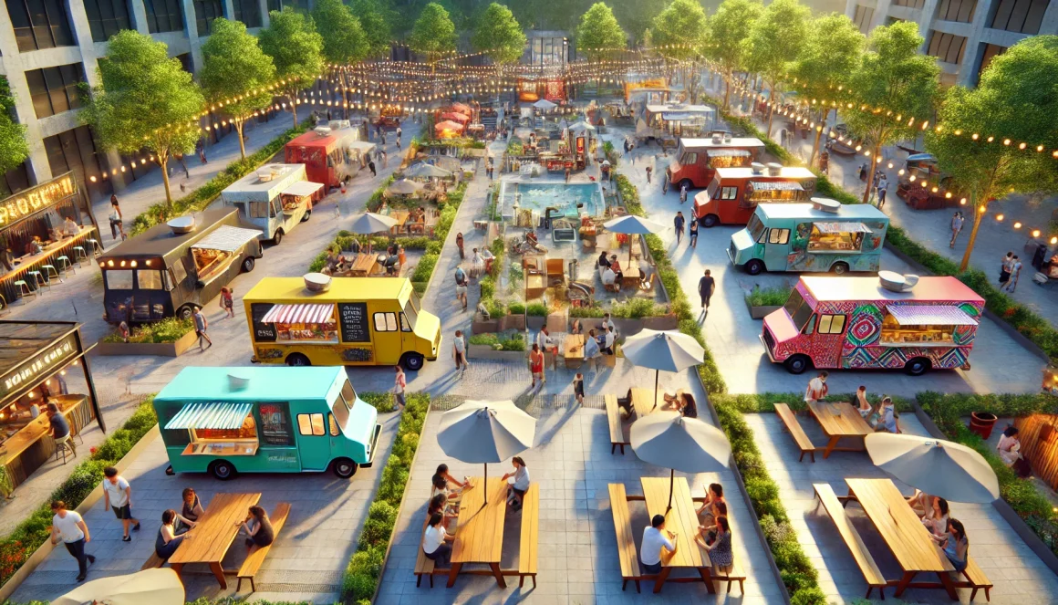 Food truck park. Ejemplo Parque de food trucks