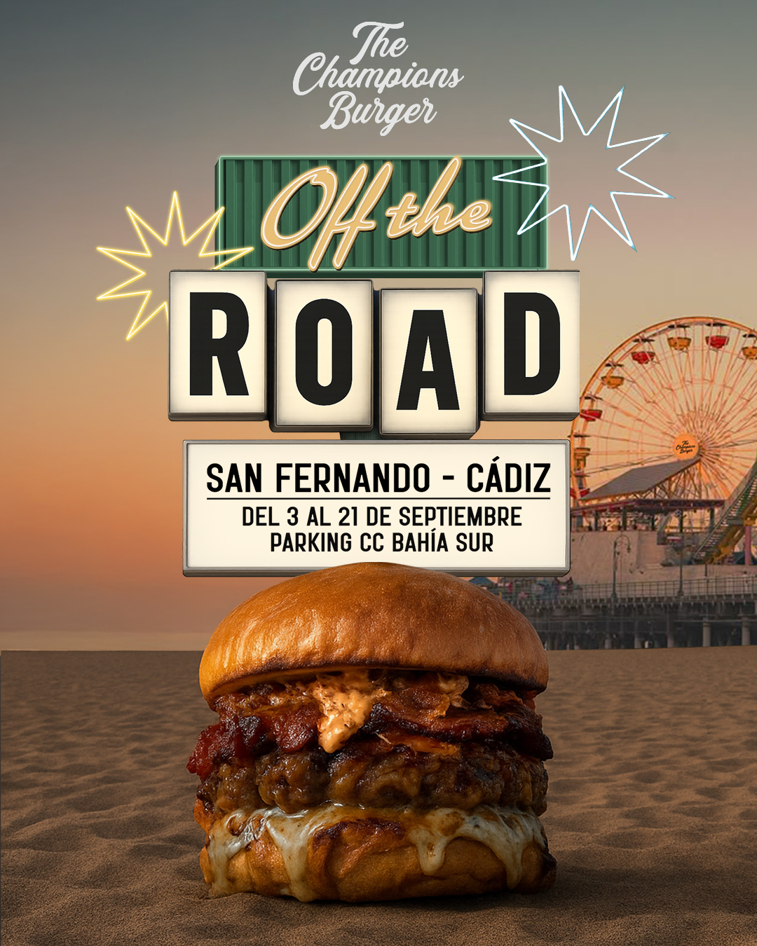 the champions burger off the road cádiz