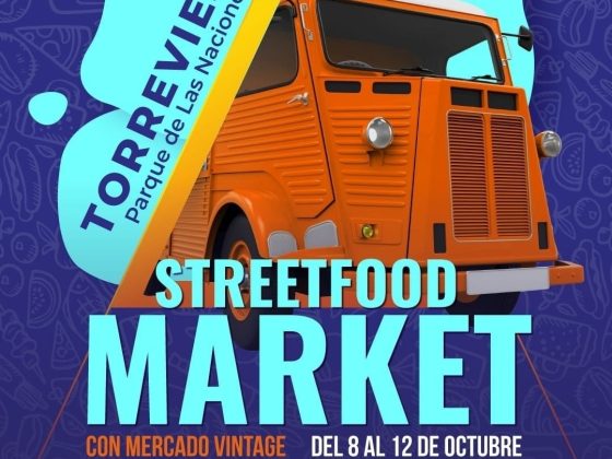 street food market feria food trucks