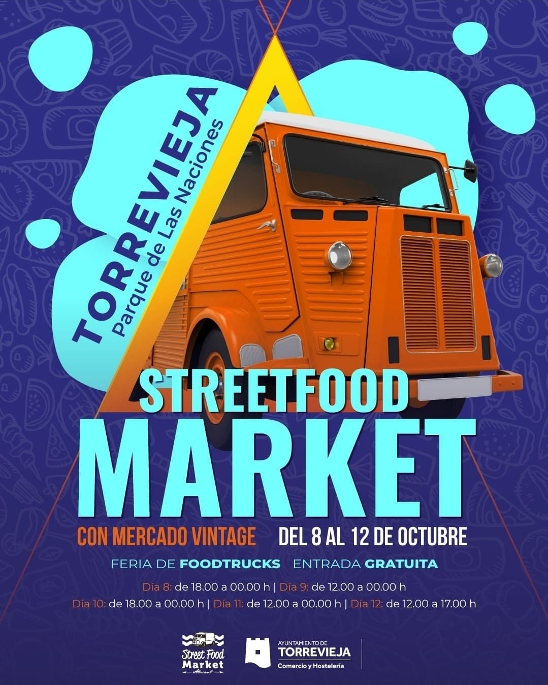 street food market feria food trucks
