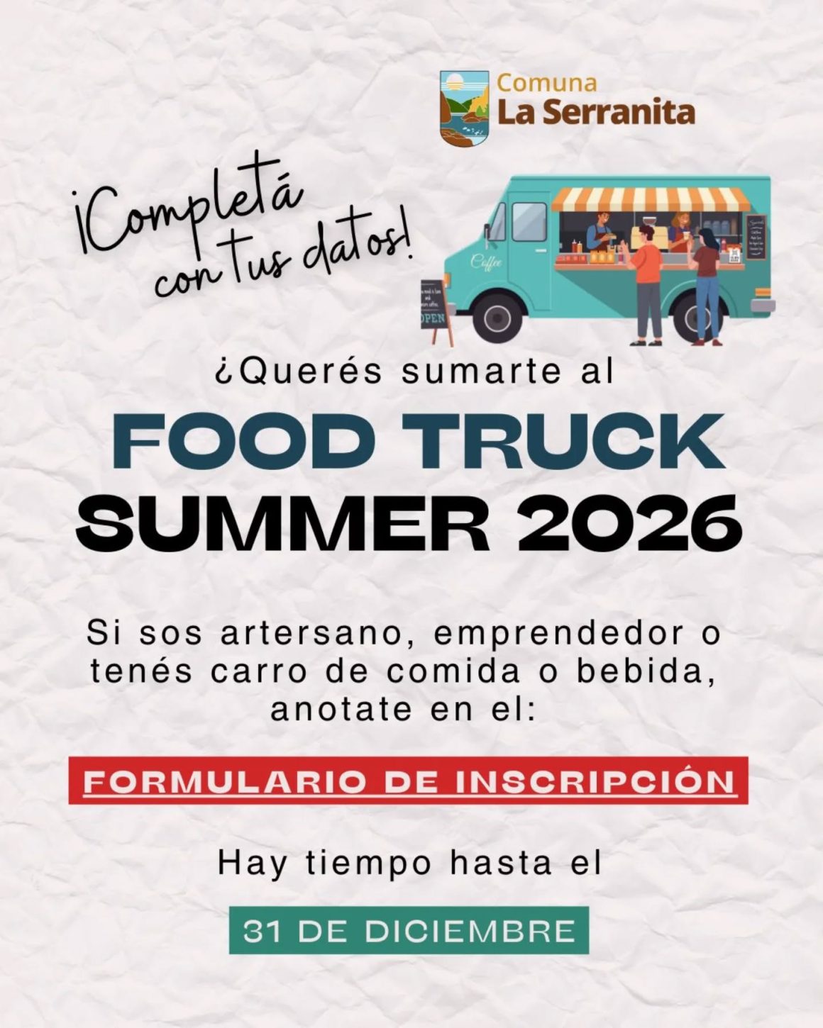 convocatoria food trucks la serranita
