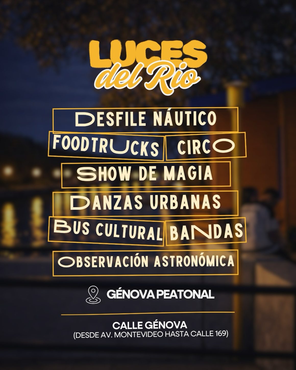 food trucks evento Berisso Luces del Río Génova