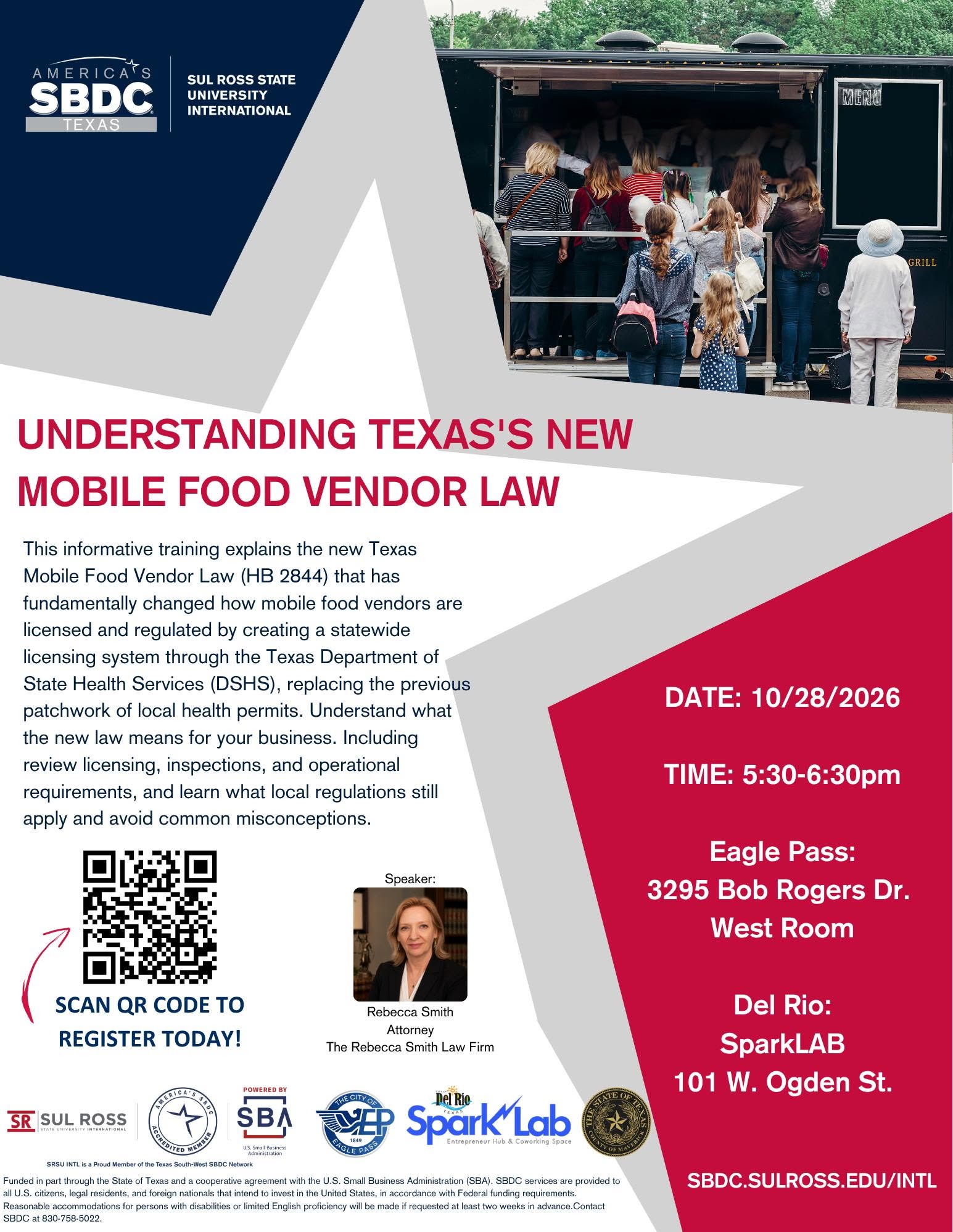Capacitación sobre las nuevas regulaciones para food trucks en Eagle Pass, Texas