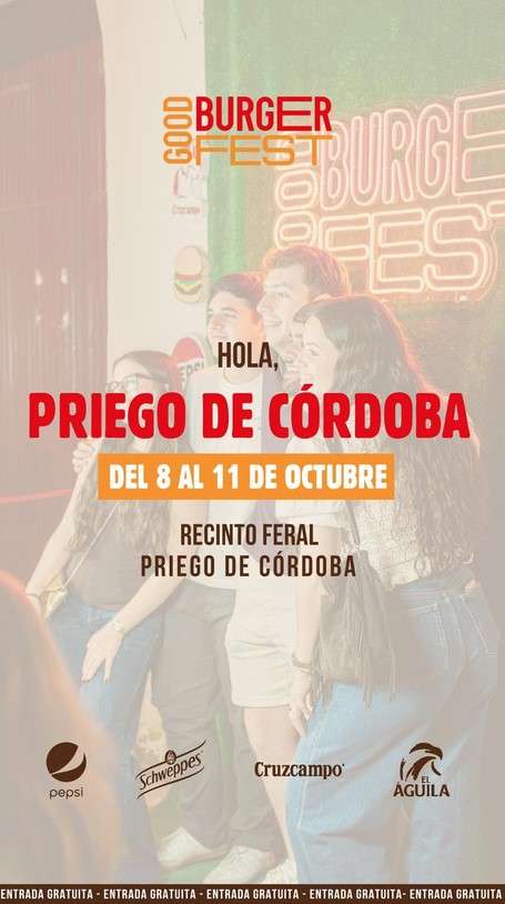 Cartel de Good Burger Fest en Priego de Córdoba